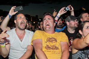 Front row crowd during Quicksand @ Wrecking Ball 2016.
